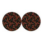 Embroidery Poppy Pattern Print Car Coasters