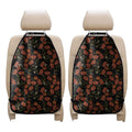 Embroidery Poppy Pattern Print Car Seat Organizers