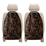 Embroidery Poppy Pattern Print Car Seat Organizers