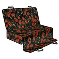 Embroidery Poppy Pattern Print Pet Car Back Seat Cover