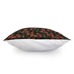 Embroidery Poppy Pattern Print Pillow Cover