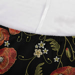 Embroidery Poppy Pattern Print Sofa Cover