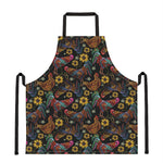 Embroidery Rooster Pattern Print Apron