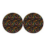 Embroidery Rooster Pattern Print Car Coasters