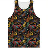 Embroidery Rooster Pattern Print Men's Tank Top