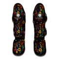 Embroidery Rooster Pattern Print Muay Thai Shin Guards