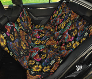 Embroidery Rooster Pattern Print Pet Car Back Seat Cover