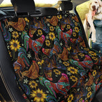 Embroidery Rooster Pattern Print Pet Car Back Seat Cover