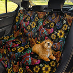 Embroidery Rooster Pattern Print Pet Car Back Seat Cover