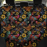 Embroidery Rooster Pattern Print Pet Car Back Seat Cover