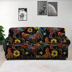 Embroidery Rooster Pattern Print Sofa Cover