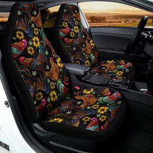 Embroidery Rooster Pattern Print Universal Fit Car Seat Covers