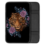 Embroidery Tiger And Flower Print Car Center Console Cover