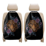Embroidery Tiger And Flower Print Car Seat Organizers