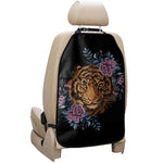 Embroidery Tiger And Flower Print Car Seat Organizers