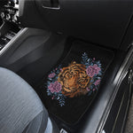 Embroidery Tiger And Flower Print Front and Back Car Floor Mats