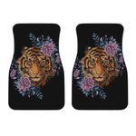 Embroidery Tiger And Flower Print Front Car Floor Mats
