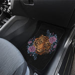Embroidery Tiger And Flower Print Front Car Floor Mats