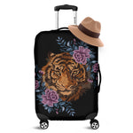 Embroidery Tiger And Flower Print Luggage Cover