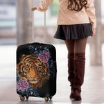 Embroidery Tiger And Flower Print Luggage Cover