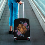 Embroidery Tiger And Flower Print Luggage Cover