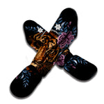 Embroidery Tiger And Flower Print Muay Thai Shin Guard