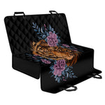 Embroidery Tiger And Flower Print Pet Car Back Seat Cover