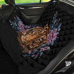 Embroidery Tiger And Flower Print Pet Car Back Seat Cover