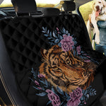 Embroidery Tiger And Flower Print Pet Car Back Seat Cover