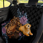 Embroidery Tiger And Flower Print Pet Car Back Seat Cover