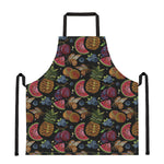 Embroidery Tropical Pattern Print Apron