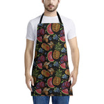 Embroidery Tropical Pattern Print Apron