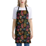 Embroidery Tropical Pattern Print Apron