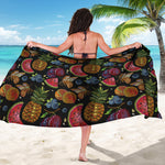 Embroidery Tropical Pattern Print Beach Sarong Wrap
