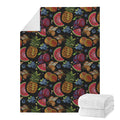 Embroidery Tropical Pattern Print Blanket