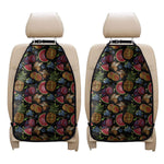 Embroidery Tropical Pattern Print Car Seat Organizers