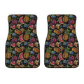 Embroidery Tropical Pattern Print Front Car Floor Mats
