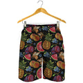 Embroidery Tropical Pattern Print Men's Shorts