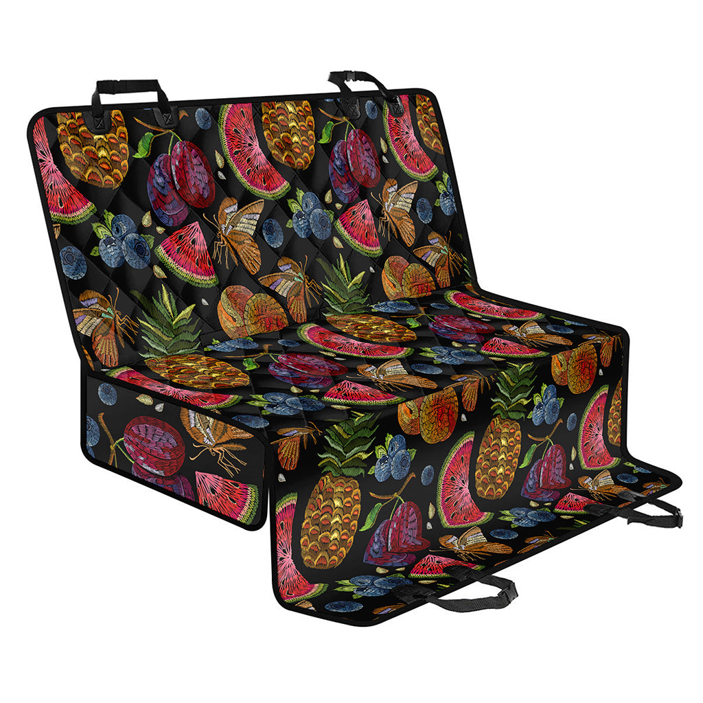 Embroidery Tropical Pattern Print Pet Car Back Seat Cover