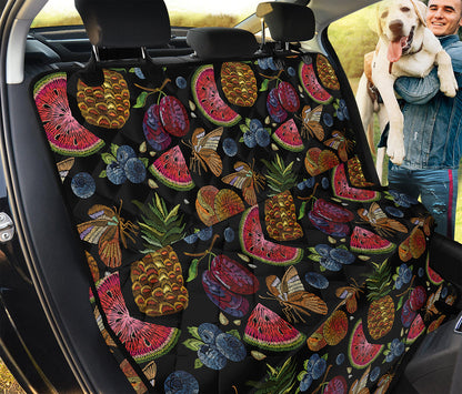Embroidery Tropical Pattern Print Pet Car Back Seat Cover