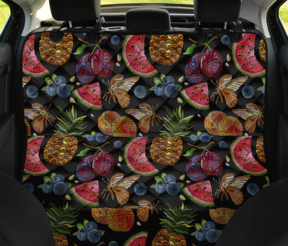 Embroidery Tropical Pattern Print Pet Car Back Seat Cover