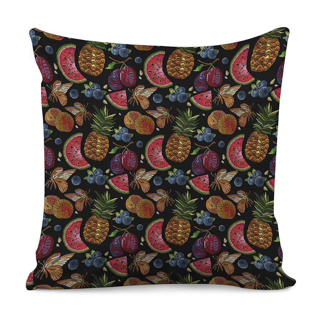 Embroidery Tropical Pattern Print Pillow Cover