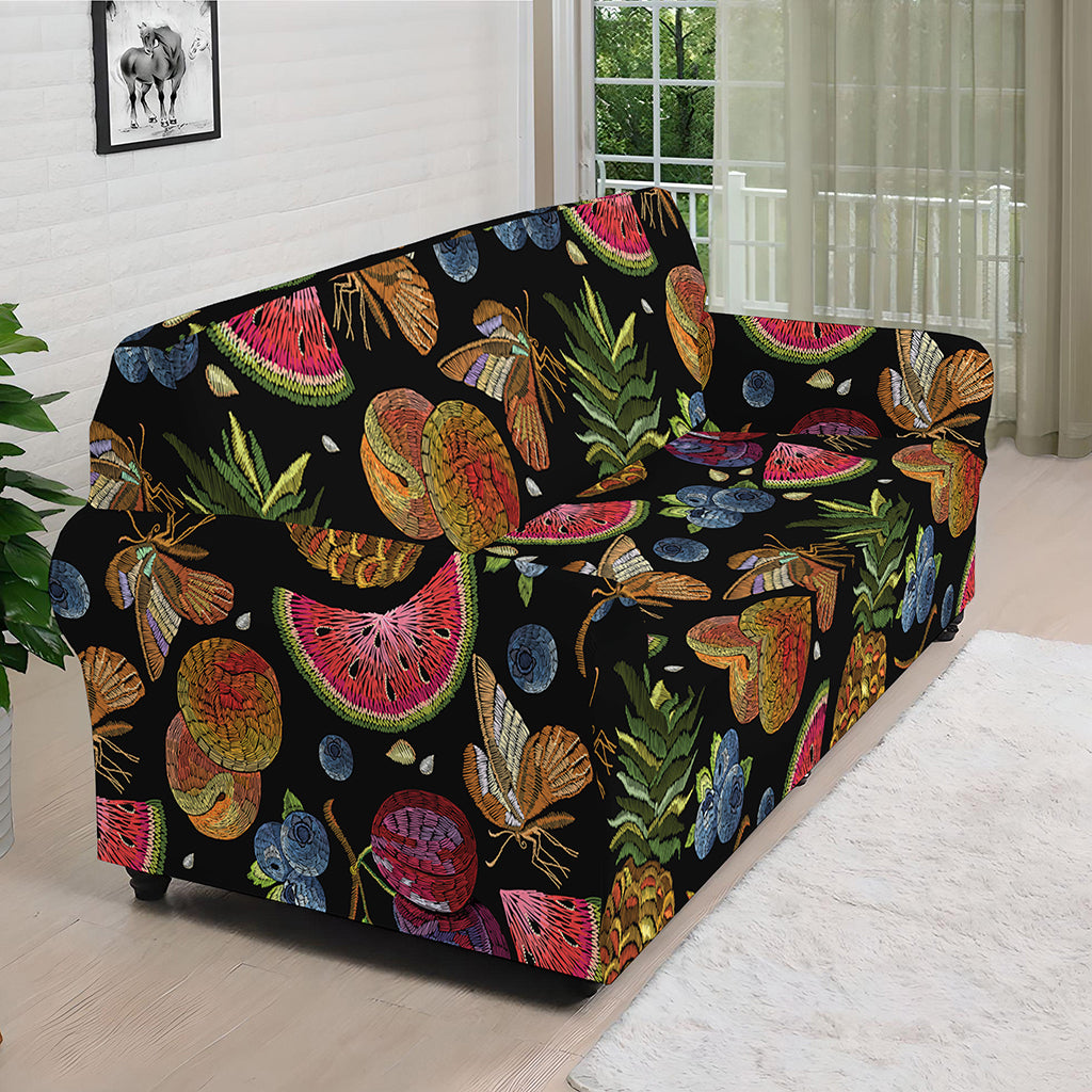 Embroidery Tropical Pattern Print Sofa Cover