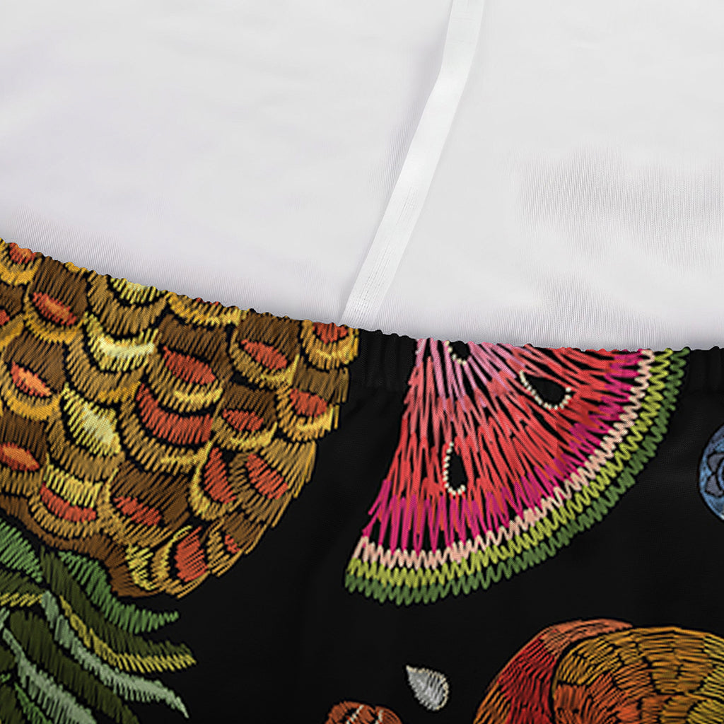 Embroidery Tropical Pattern Print Sofa Cover