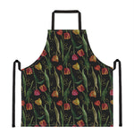 Embroidery Tulip Pattern Print Apron
