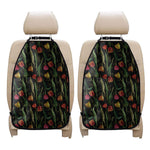 Embroidery Tulip Pattern Print Car Seat Organizers