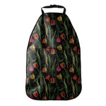 Embroidery Tulip Pattern Print Car Seat Organizers
