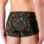 Embroidery Tulip Pattern Print Men's Boxer Briefs