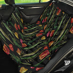 Embroidery Tulip Pattern Print Pet Car Back Seat Cover