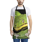 Emerald Tree Boa Snake Print Apron